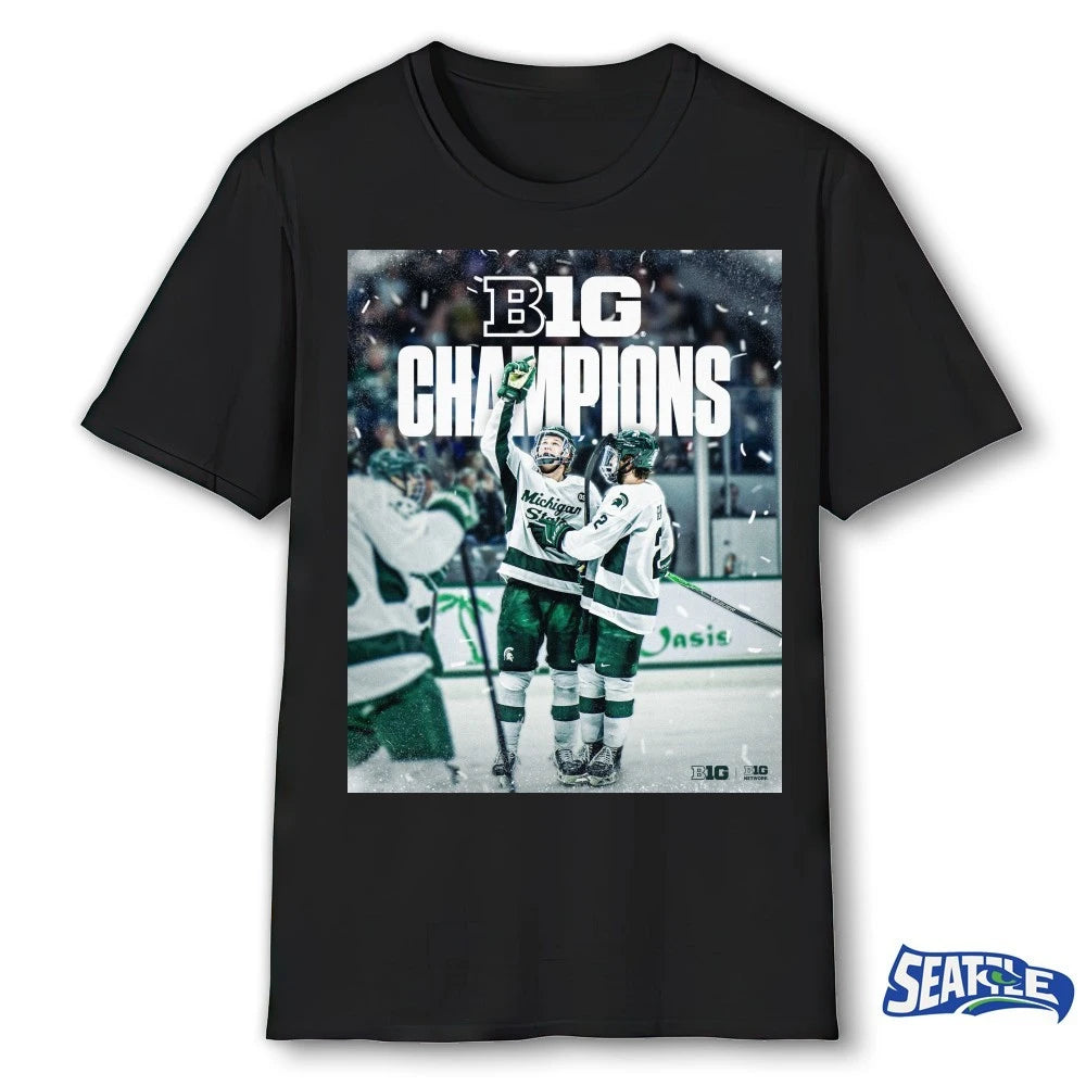 Official Michigan State Spartans Back To Back To Back Big Ten Regular-Season Championship Poster t-shirt