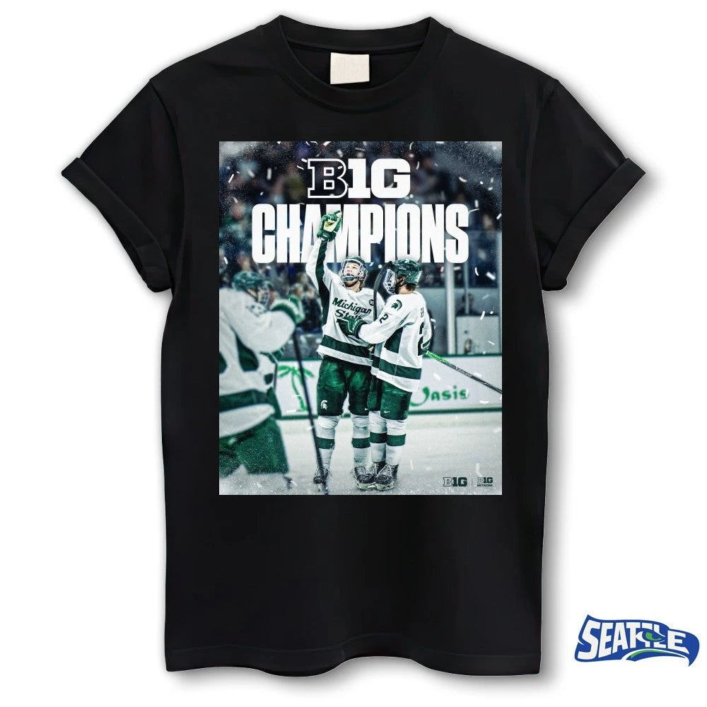 Official Michigan State Spartans Back To Back To Back Big Ten Regular-Season Championship Poster t-shirt