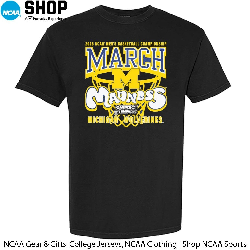 Official Michigan Wolverines 2026 NCAA Men’s Basketball Championship March Madness T-Shirt
