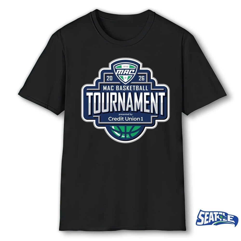 Official Mid-American Conference MAC Basketball Tournament Credit Union 1 2026 Logo t-shirt