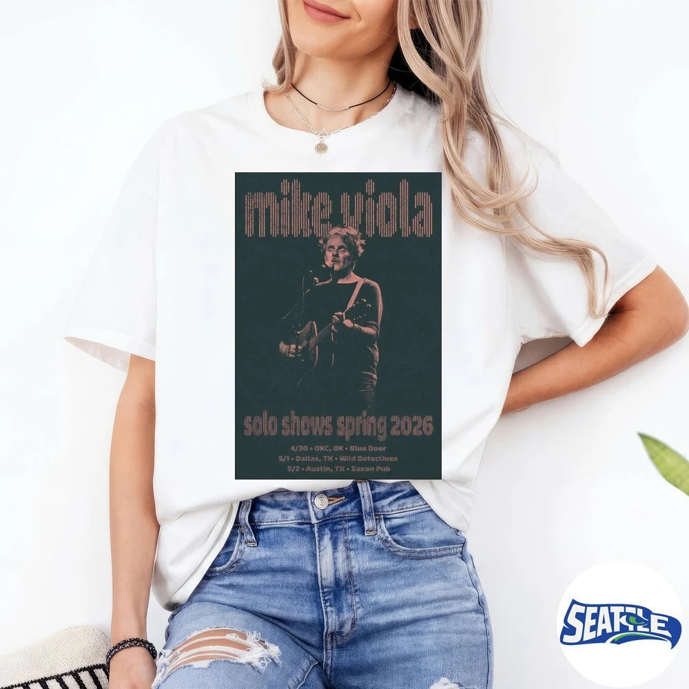 Official Mike Viola Spring 2026 Solo Shows Tour April – May Poster t-shirt