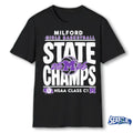 Official Milford Girls Basketball State Champs NSAA Class C1 2025-26 t-shirt
