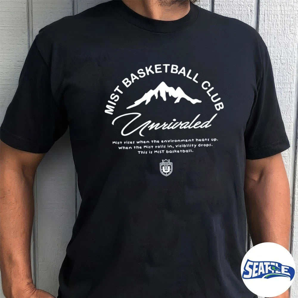 Official Mist Basketball Club Unrivaled Mist Rises When The Environment Heats Up t-shirt