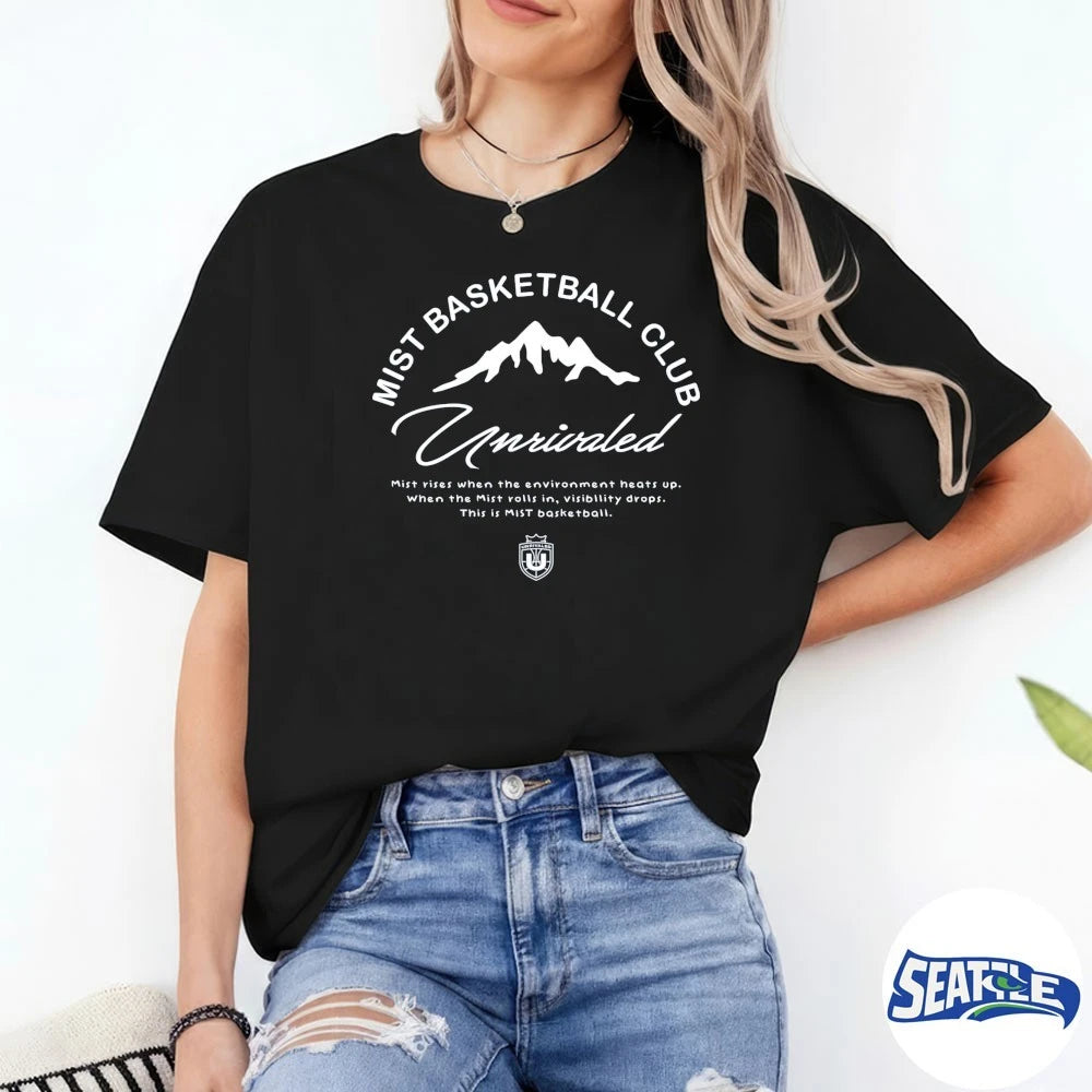 Official Mist Basketball Club Unrivaled Mist Rises When The Environment Heats Up t-shirt