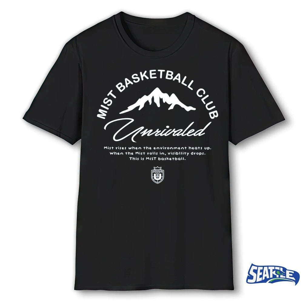 Official Mist Basketball Club Unrivaled Mist Rises When The Environment Heats Up t-shirt