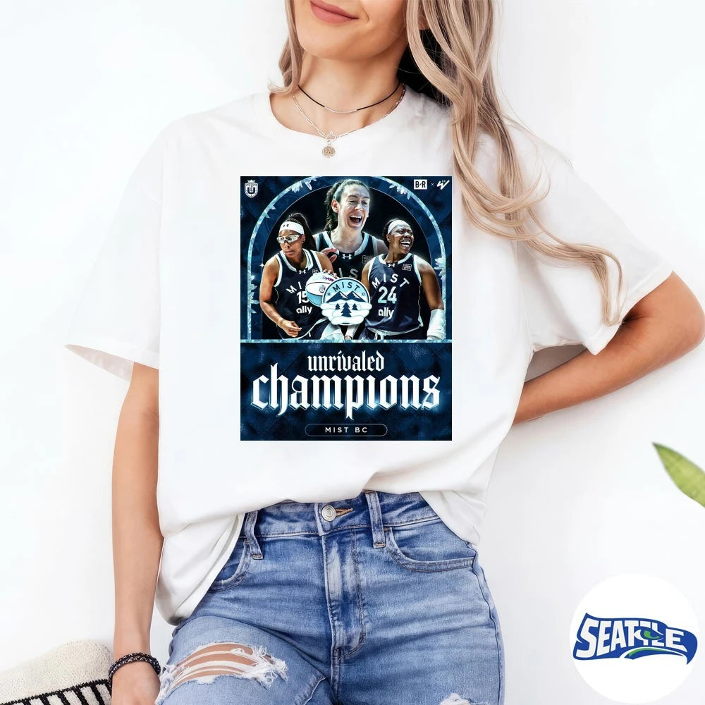 Official Mist BC Wins 2026 Unrivaled Championship Bleacher Report Poster t-shirt