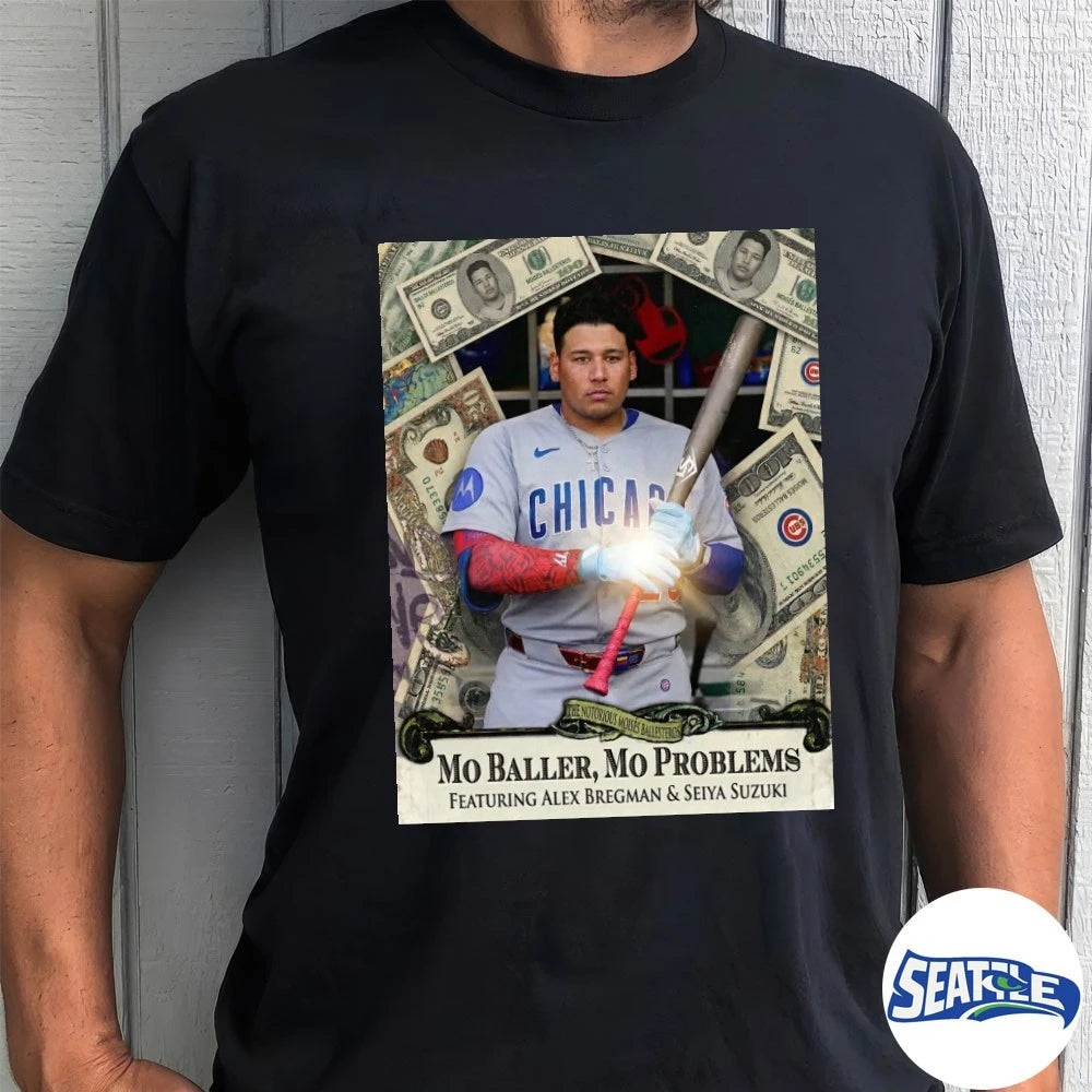 Official Mo Baller Mo Problem Featuring Alex Bregman And Seiya Suzuki Poster t-shirt
