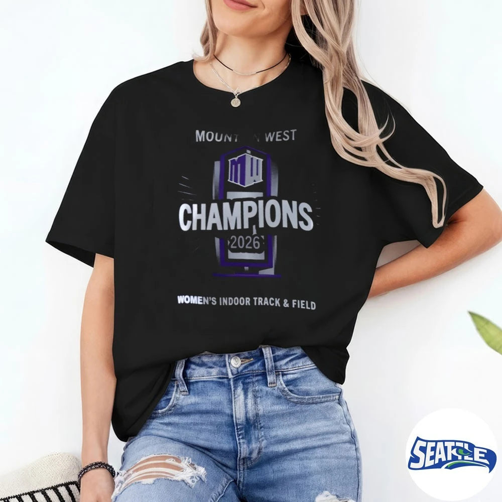 Official Mountain West Champions 2026 Women’s Indoor Track &amp; Field t-shirt