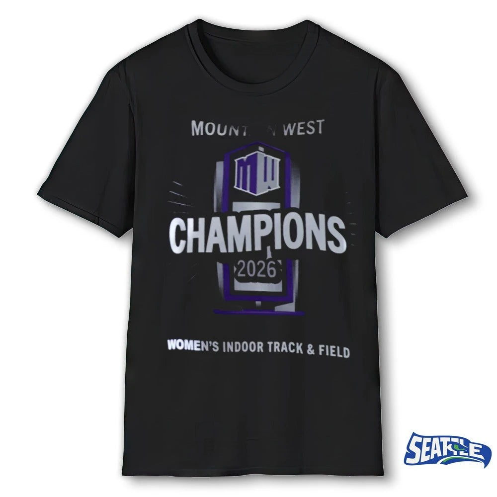 Official Mountain West Champions 2026 Women’s Indoor Track &amp; Field t-shirt