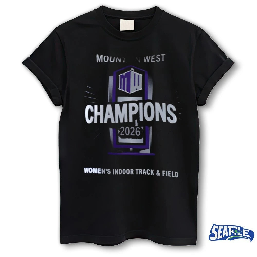 Official Mountain West Champions 2026 Women’s Indoor Track &amp; Field t-shirt