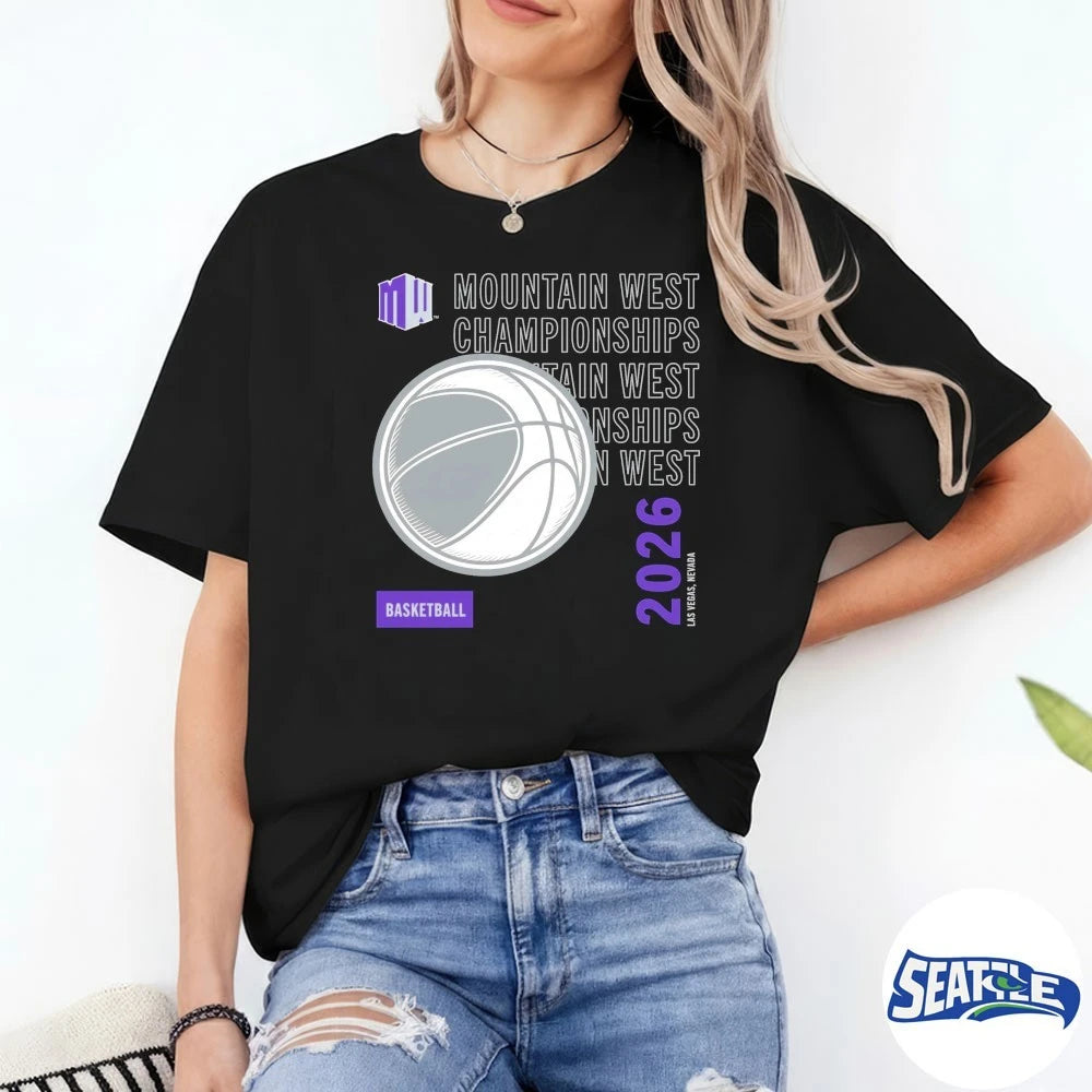 Official Mountain West Championships Men’s and Women’s Basketball Championship Event 2026 Las Vegas NV t-shirt
