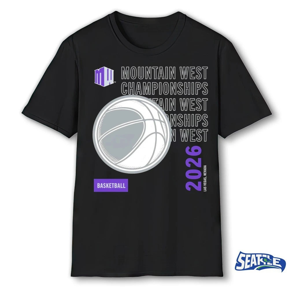 Official Mountain West Championships Men’s and Women’s Basketball Championship Event 2026 Las Vegas NV t-shirt