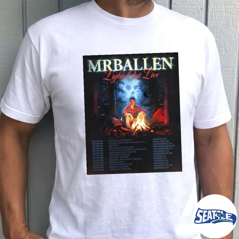 Official Mrballen Lights Out Live June – October 2026 Poster t-shirt