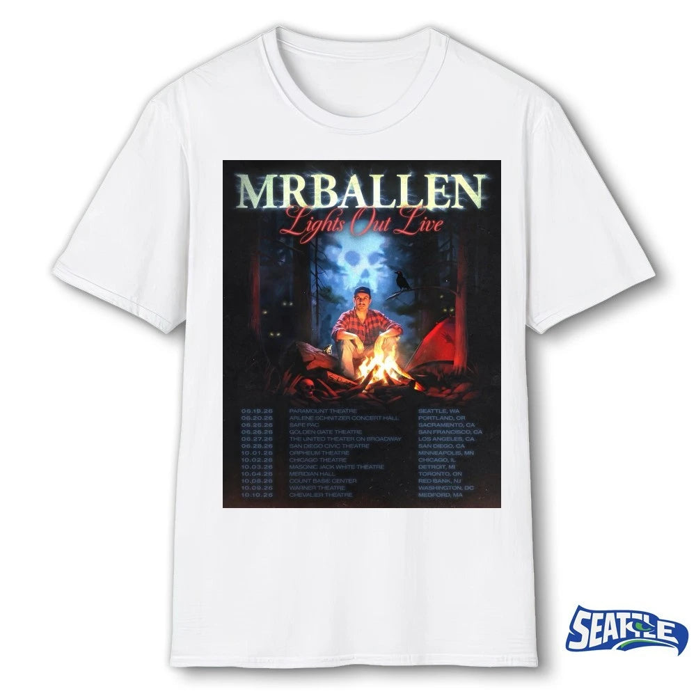 Official Mrballen Lights Out Live June – October 2026 Poster t-shirt