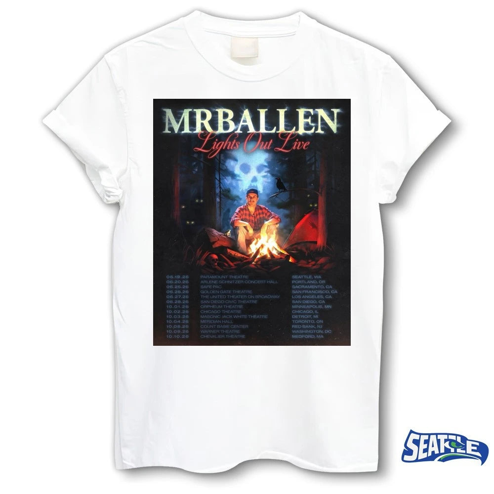 Official Mrballen Lights Out Live June – October 2026 Poster t-shirt