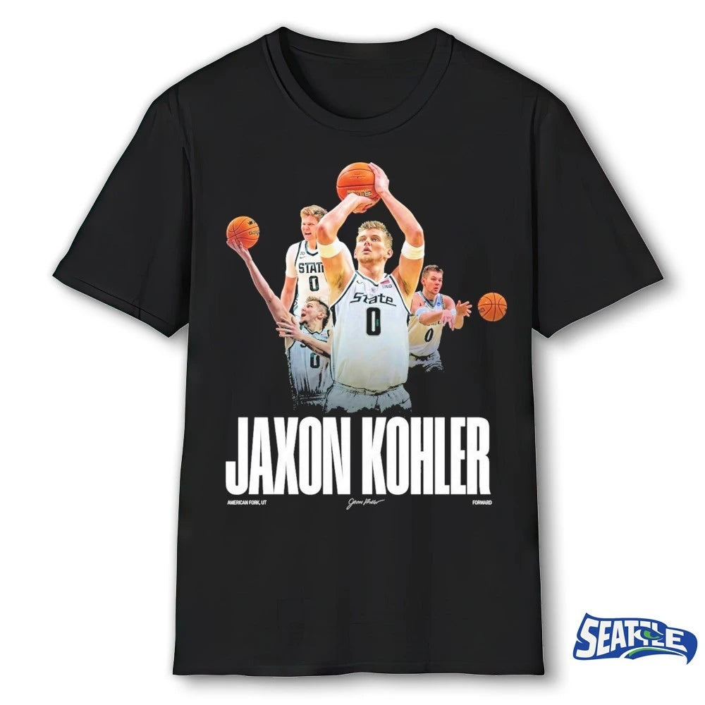 Official MSU Men’s Basketball Jaxon Kohler American Fork, Ut Forward Signature t-shirt