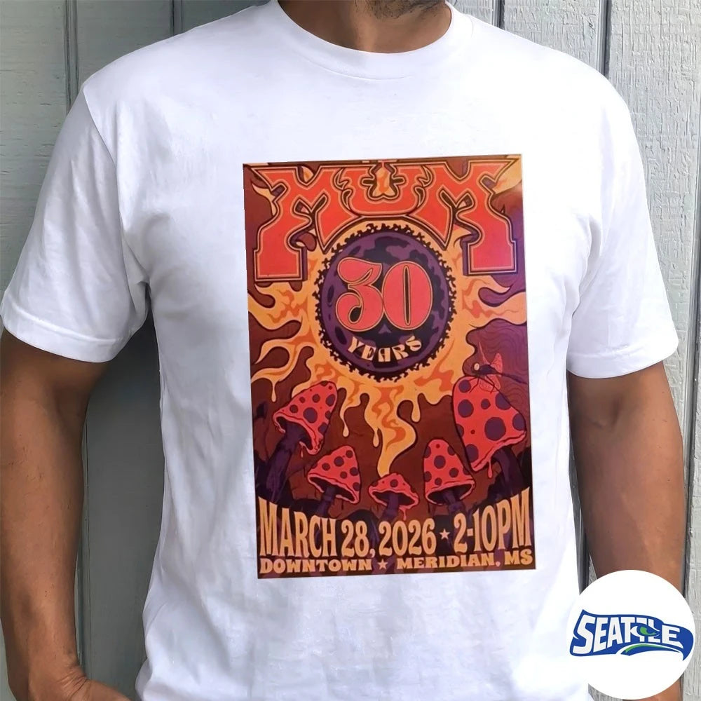 Official Mum 30 Years Downtown Meridian, MS March 20 2026 Poster t-shirt