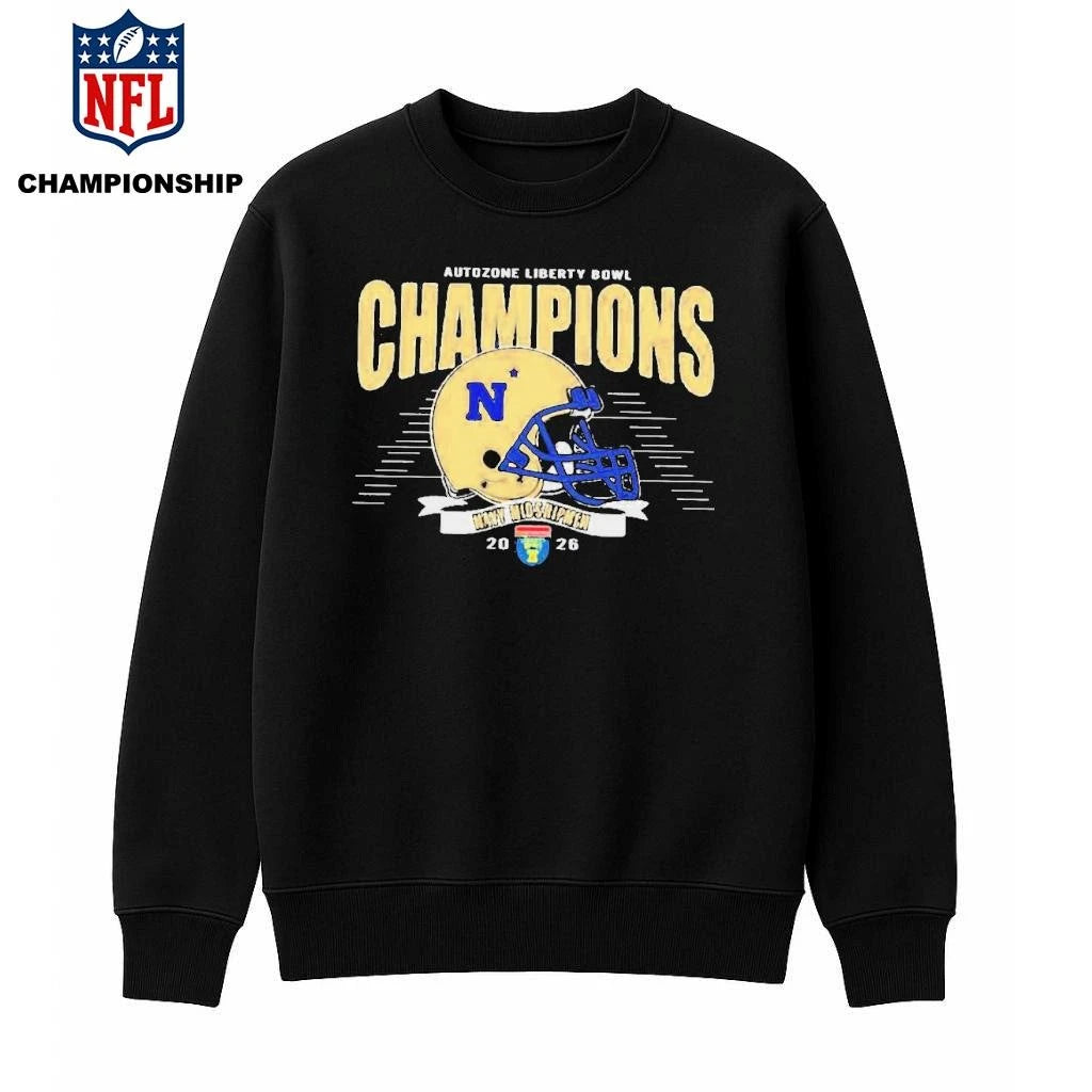Official Navy Midshipmen Football 2026 AutoZone Liberty Bowl Classic Champions Shirt