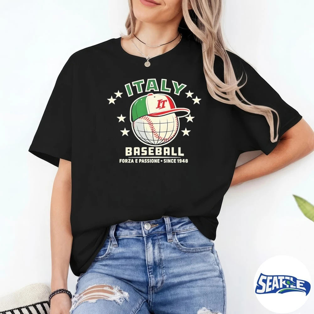 Official New Forza Italia Baseball Forza E Passione Since 1948 t-shirt