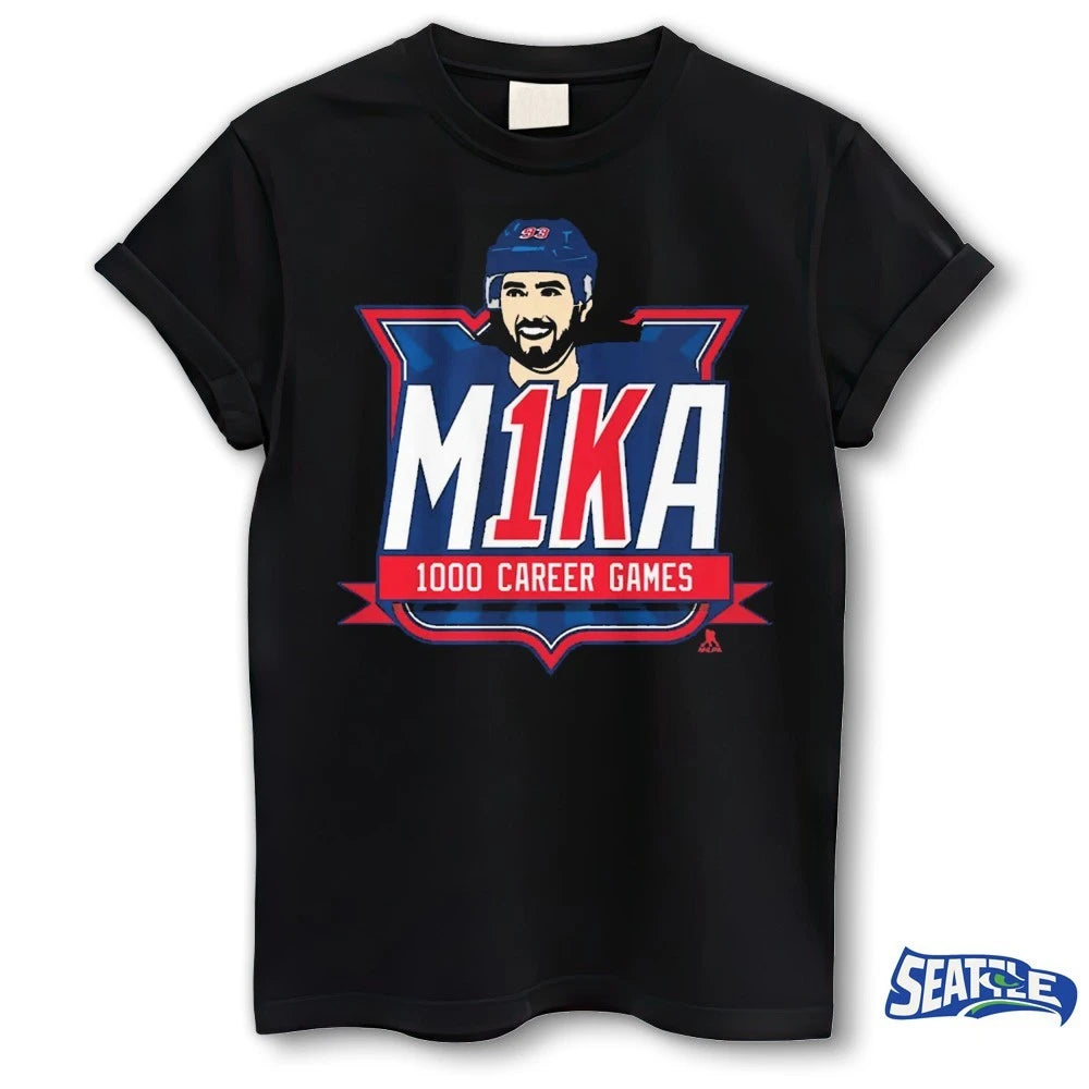 Official New York Rangers Hockey Mika Zibanejad 1000th Game Commemorative 2026  t-shirt