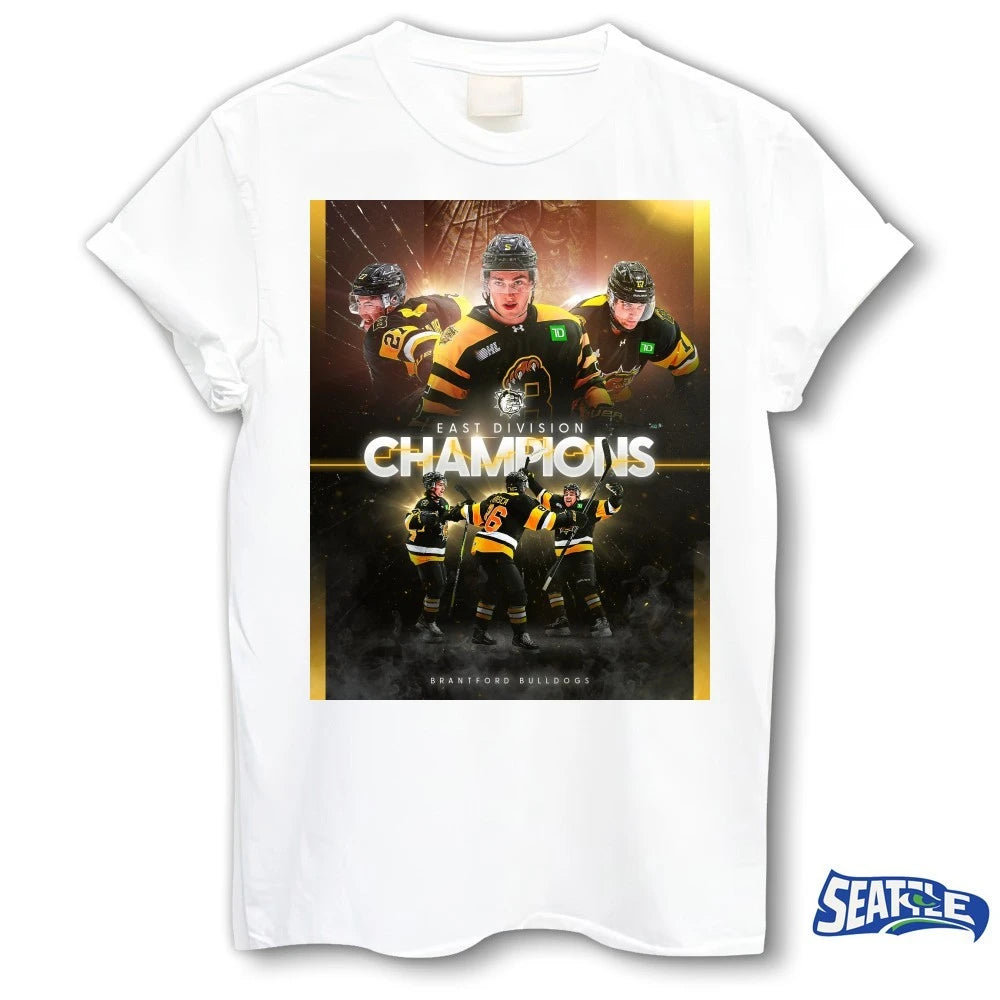 Official Niagara IceDogs Brantford Bulldogs East Division Champions 2026 Poster t-shirt