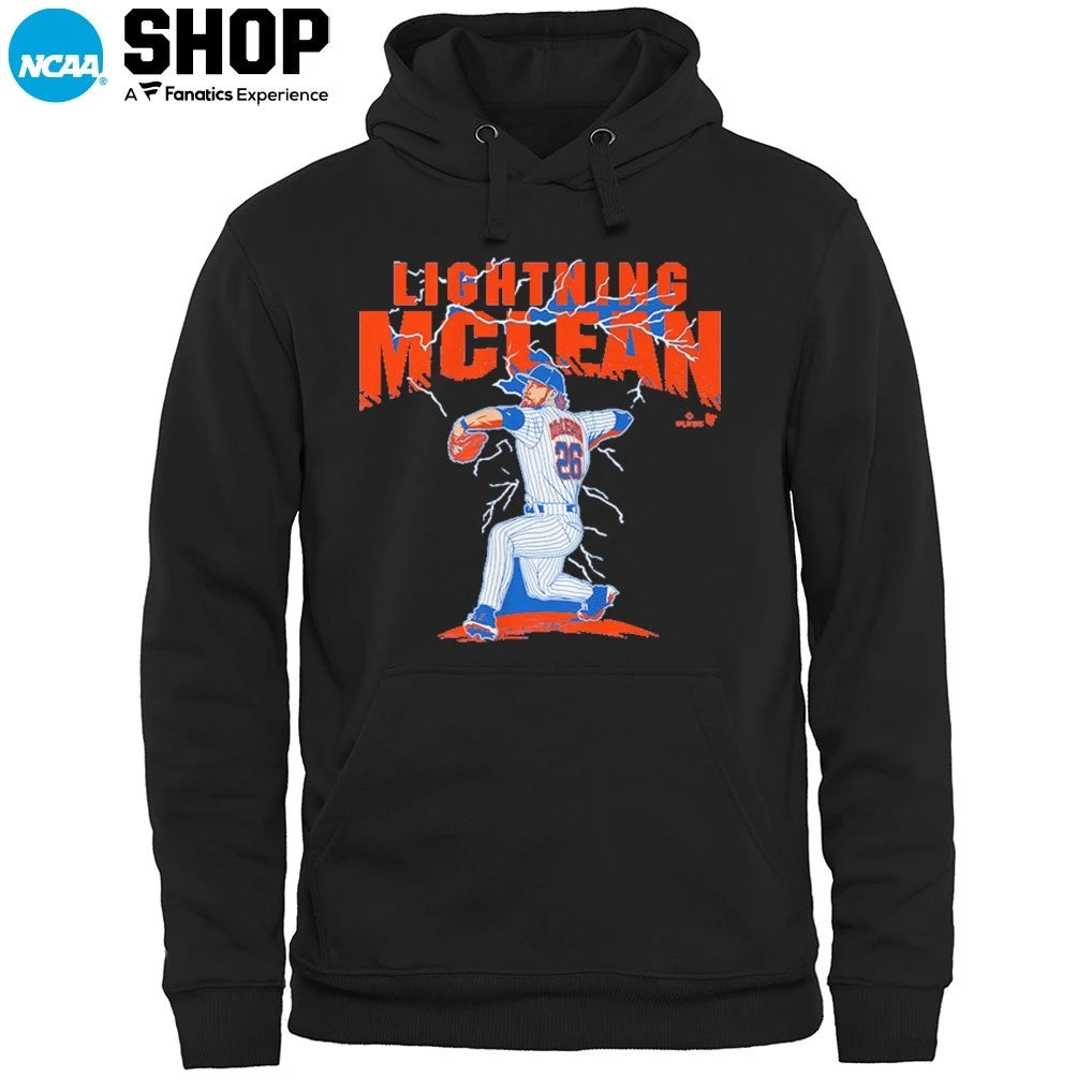 Official Nolan McLean New York Mets Lightning T-Shirt