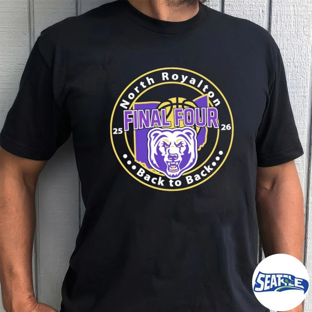 Official North Royalton Back To Back Final Four 2026 Logo t-shirt