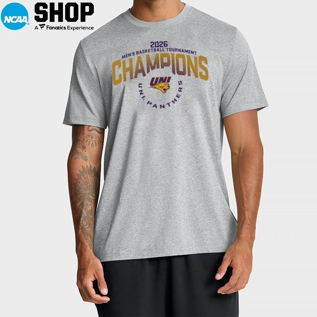 Official Northern Iowa Panthers 2026 MVC Men’s Basketball Tournament Champions T-Shirt