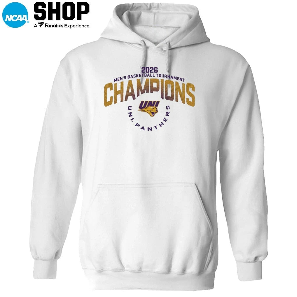 Official Northern Iowa Panthers 2026 MVC Men’s Basketball Tournament Champions T-Shirt