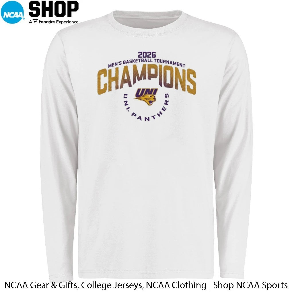 Official Northern Iowa Panthers 2026 MVC Men’s Basketball Tournament Champions T-Shirt