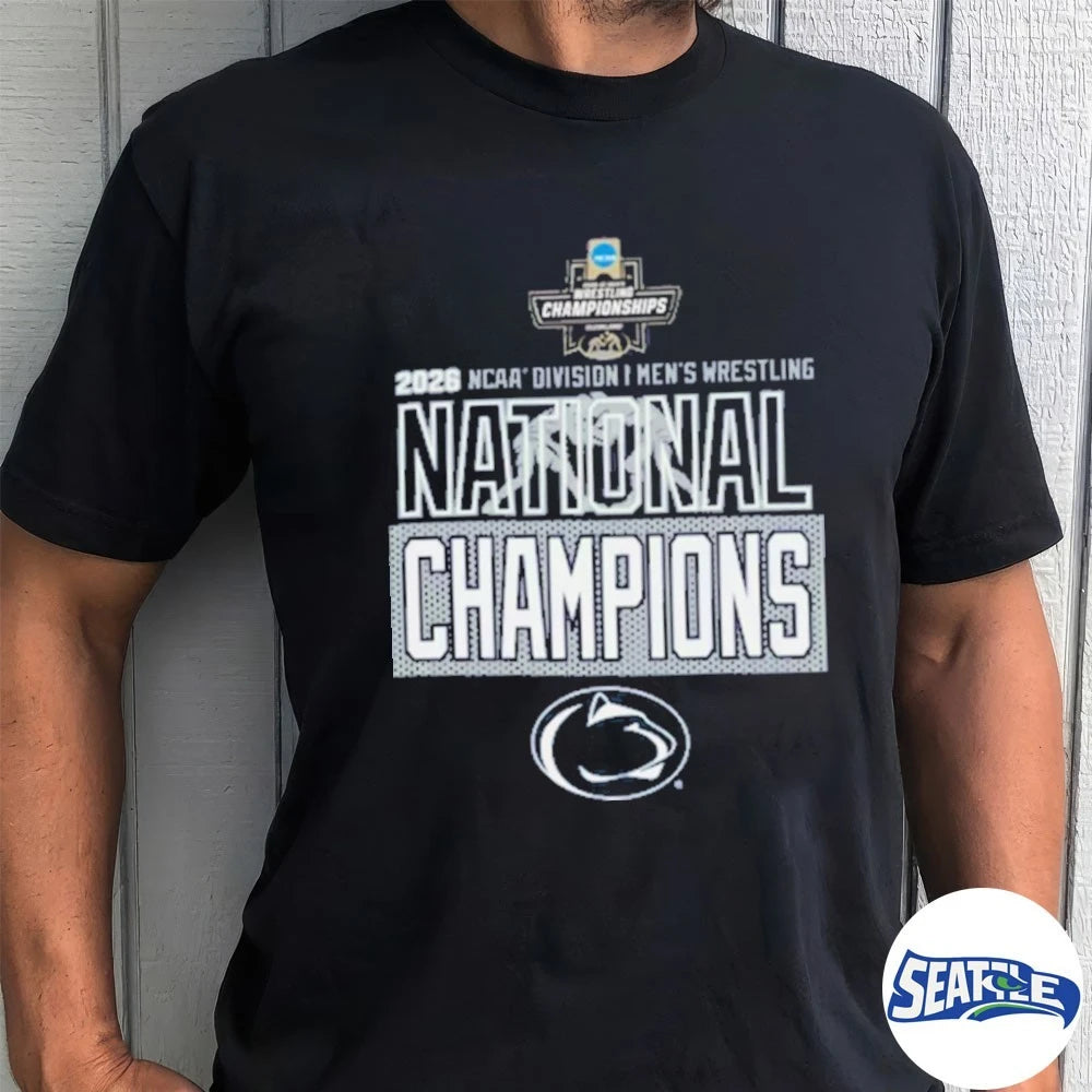 Official Penn State Nittany Lions 2026 NCAA Wrestling National Champions 13 In 15 Years Dynasty Cael Sanderson t-shirt