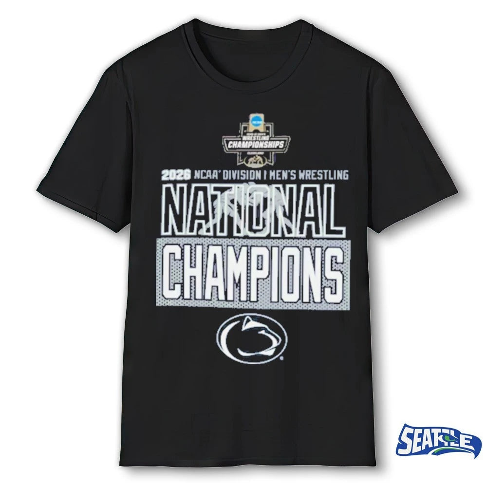 Official Penn State Nittany Lions 2026 NCAA Wrestling National Champions 13 In 15 Years Dynasty Cael Sanderson t-shirt