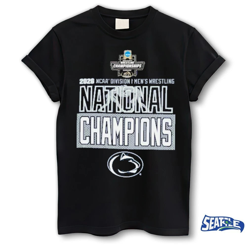 Official Penn State Nittany Lions 2026 NCAA Wrestling National Champions 13 In 15 Years Dynasty Cael Sanderson t-shirt