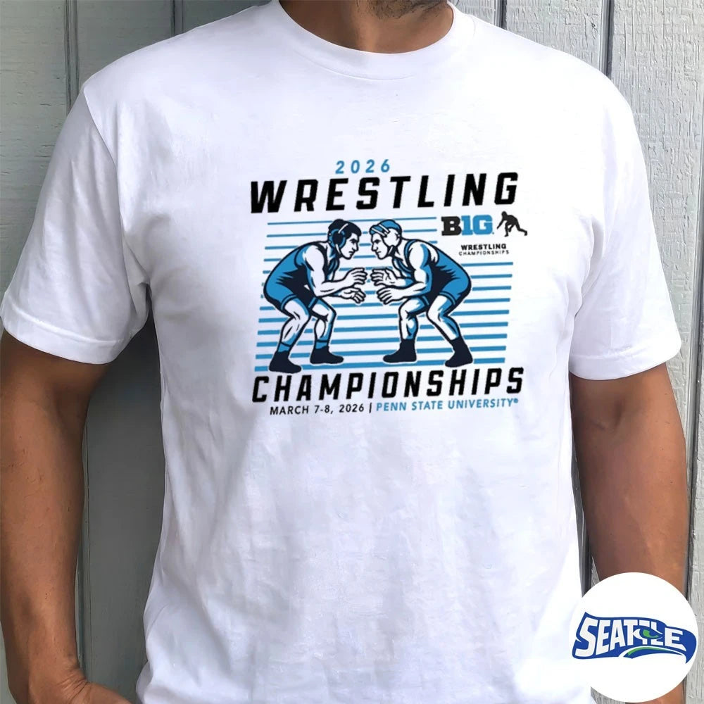 Official Penn State University Big Ten Summit Sportswear March 7-8 2026 Wrestling Championships t-shirt