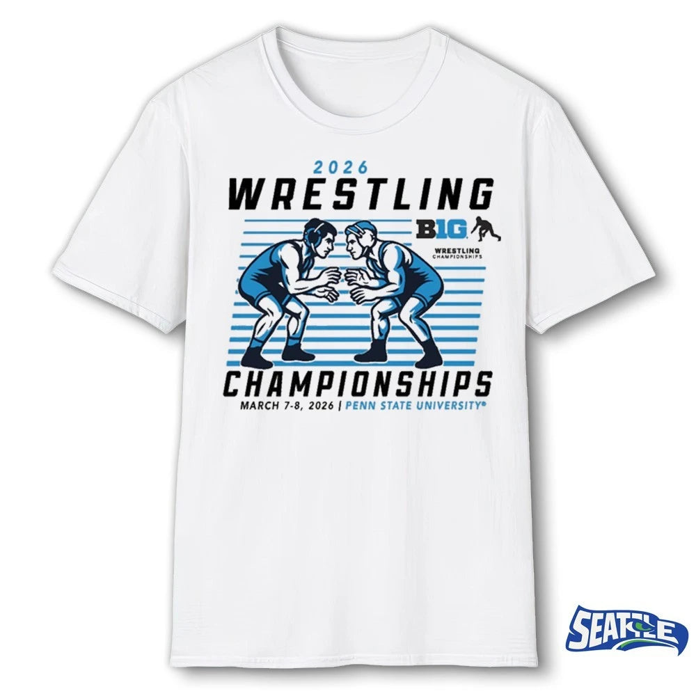 Official Penn State University Big Ten Summit Sportswear March 7-8 2026 Wrestling Championships t-shirt
