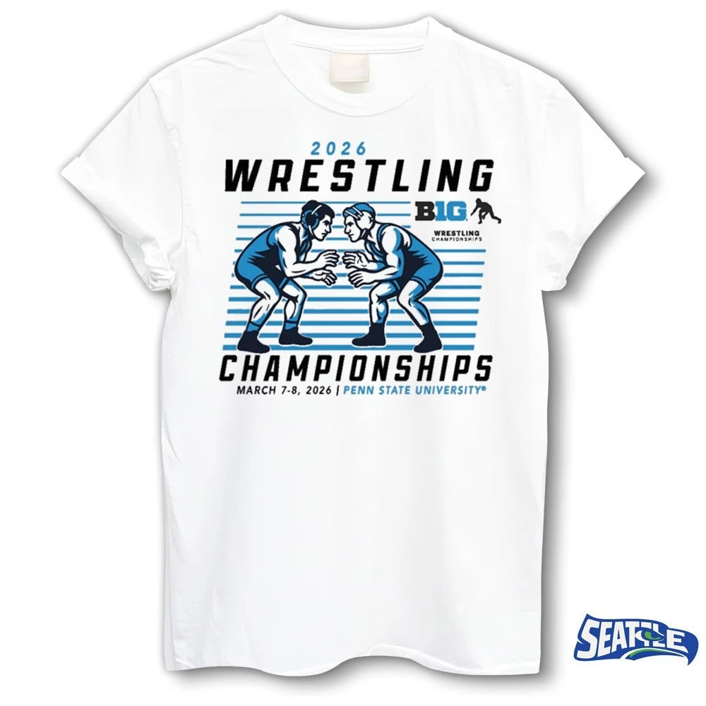 Official Penn State University Big Ten Summit Sportswear March 7-8 2026 Wrestling Championships t-shirt