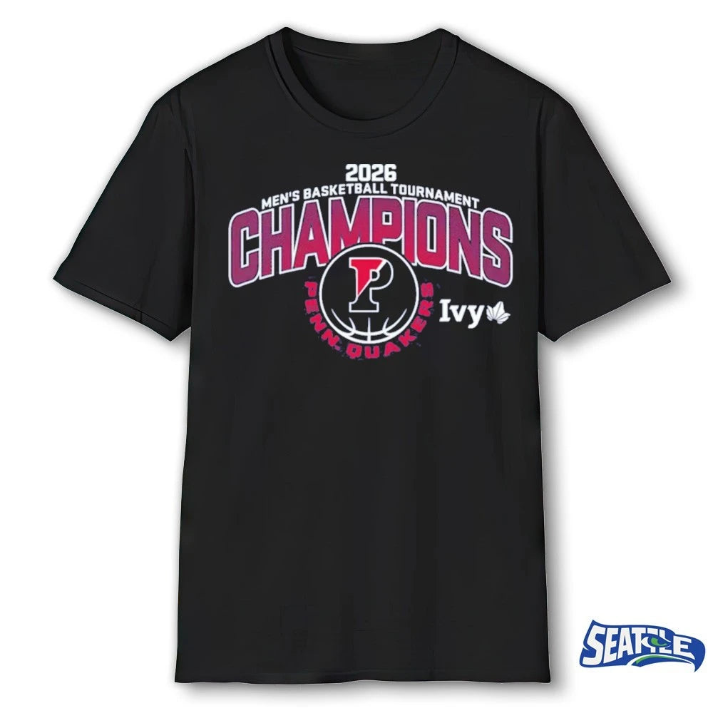 Official Pennsylvania Quakers 2026 Ivy League Men’s Basketball Tournament Champions t-shirt