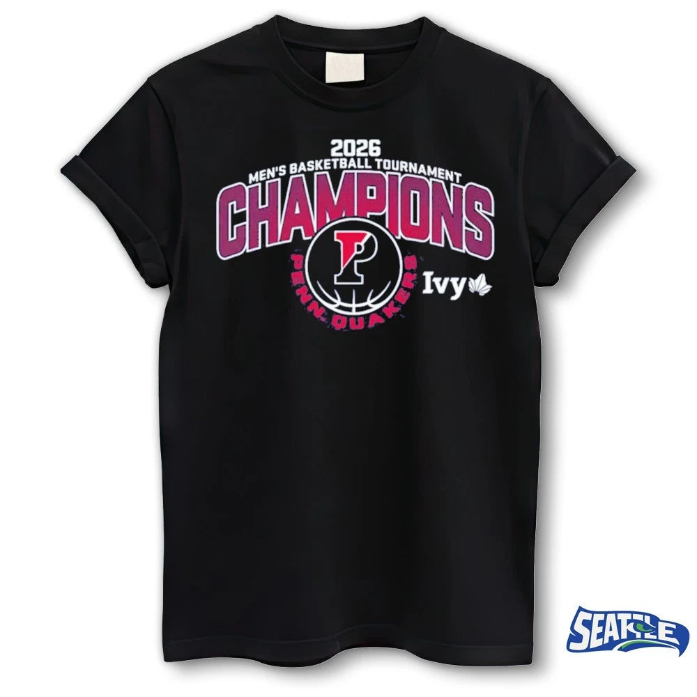 Official Pennsylvania Quakers 2026 Ivy League Men’s Basketball Tournament Champions t-shirt