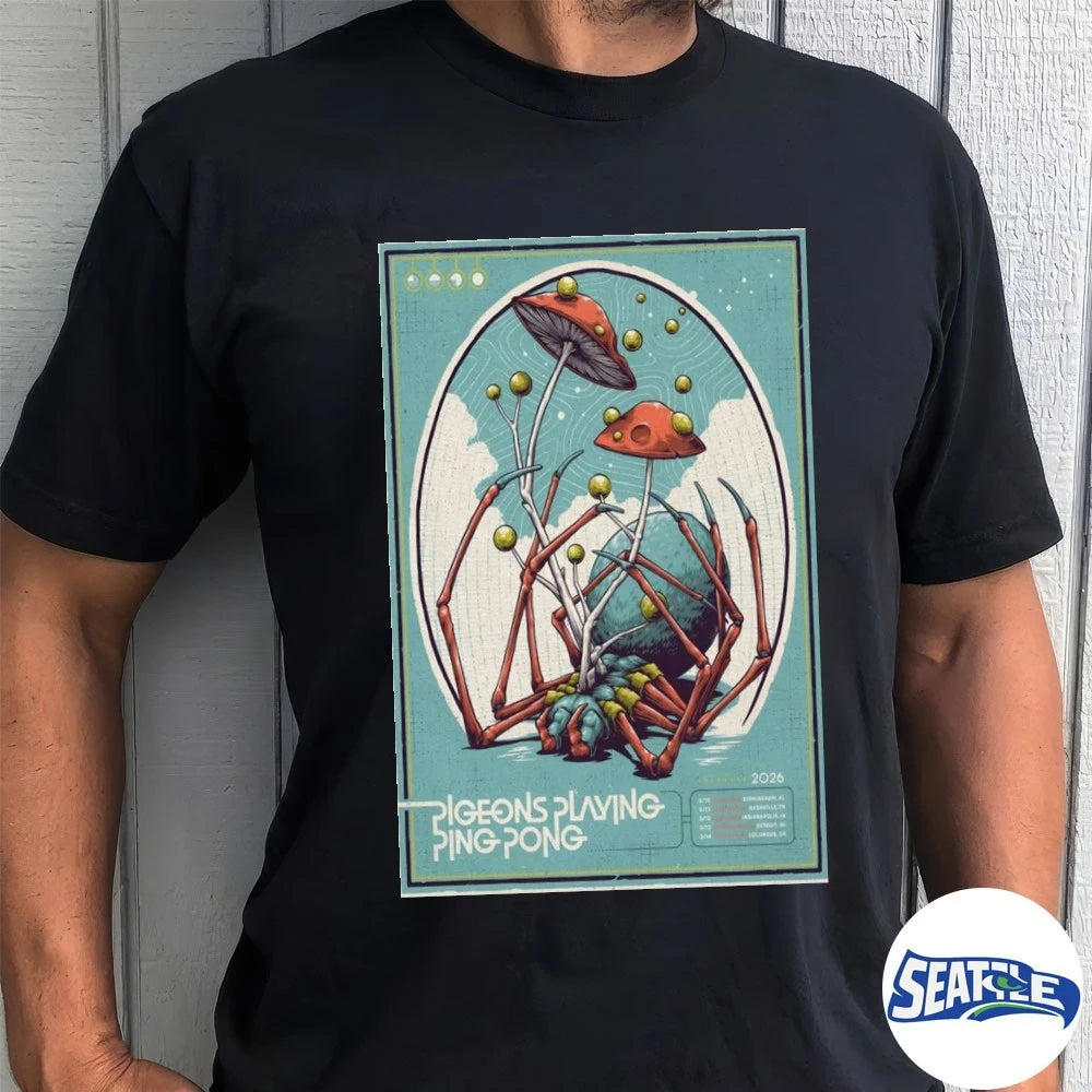 Official Pigeons Playing Ping Pong Nashville TN March 11 2025 Poster t-shirt
