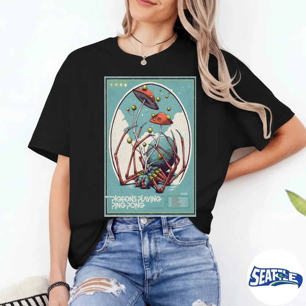 Official Pigeons Playing Ping Pong Nashville TN March 11 2025 Poster t-shirt