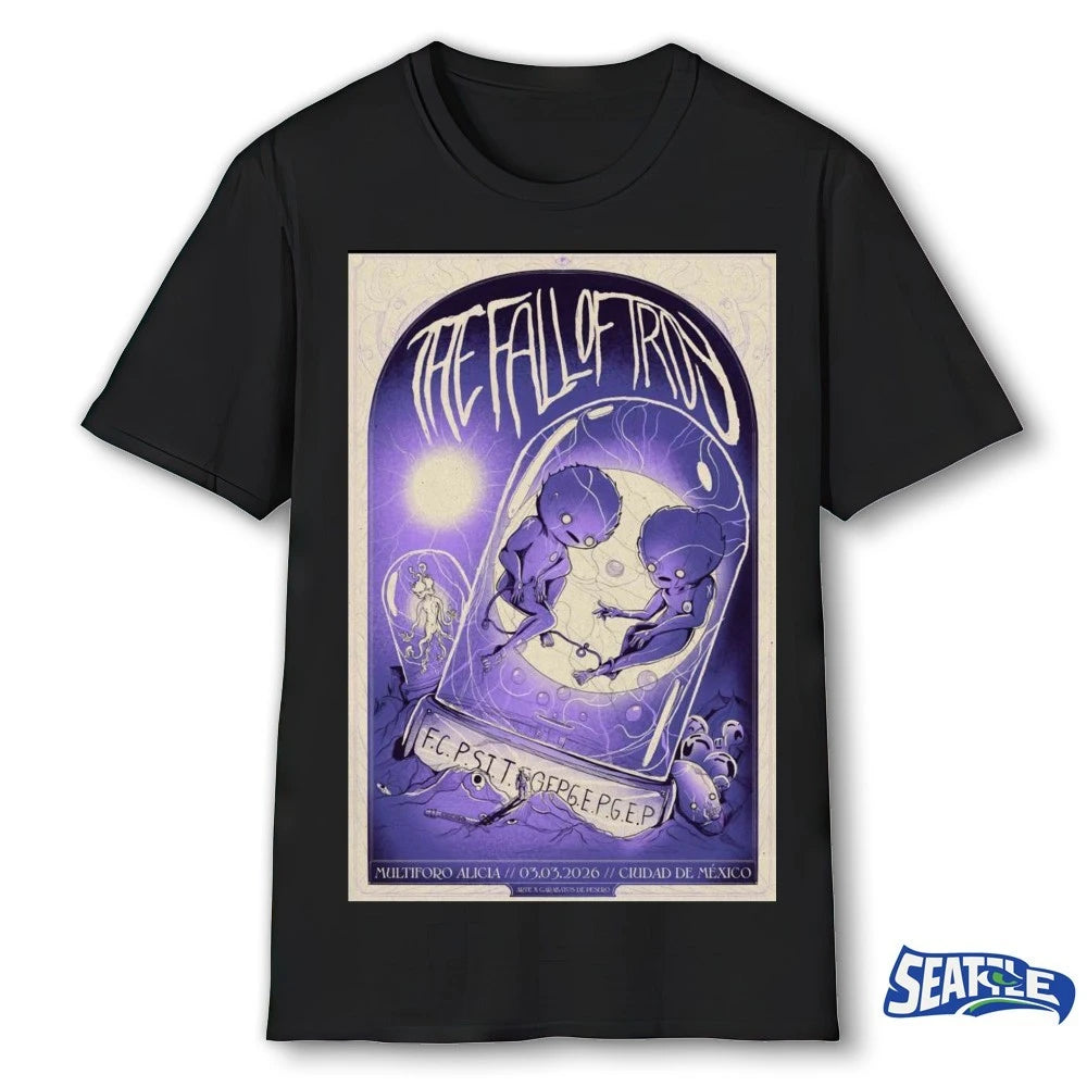 Official Poster The Fall of Troy at Multiforo Cultural Alicia, Mexico City March 3 2026 t-shirt