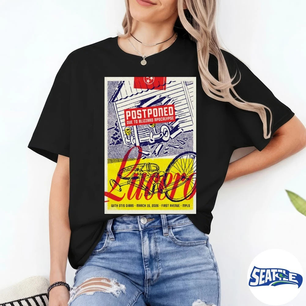 Official Postponed Lucero March 15 2026 First Avenue in Minneapolis MN Poster t-shirt