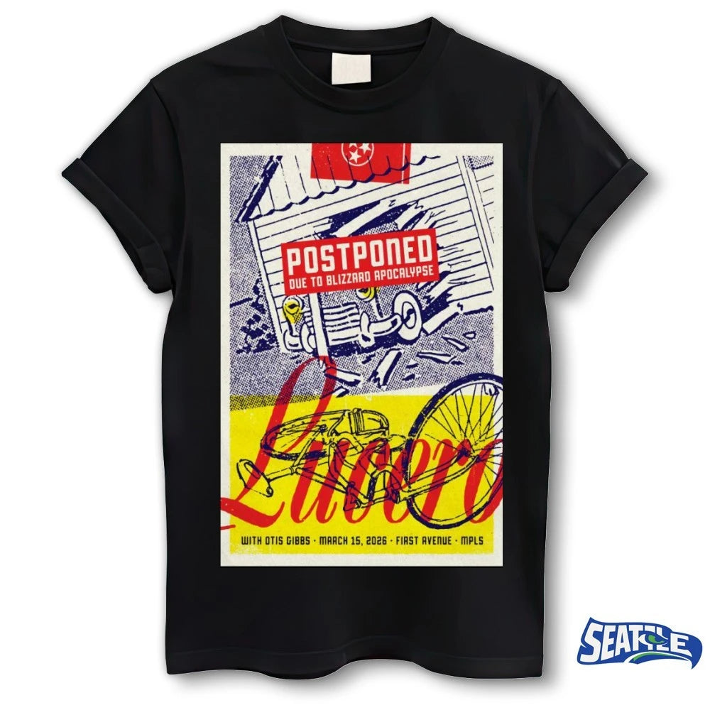 Official Postponed Lucero March 15 2026 First Avenue in Minneapolis MN Poster t-shirt