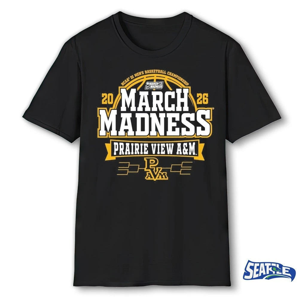 Official Prairie View A&amp;M Panthers 2026 NCAA DI Men’s Basketball March Madness Bound t-shirt