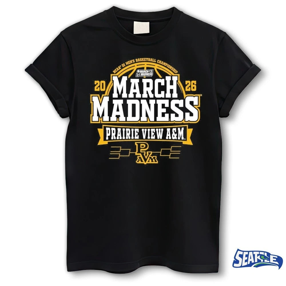 Official Prairie View A&amp;M Panthers 2026 NCAA DI Men’s Basketball March Madness Bound t-shirt
