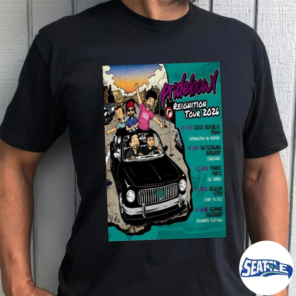 Official Pridebowl 2026 Reightion Tour EU May 29 – June 5 Poster t-shirt
