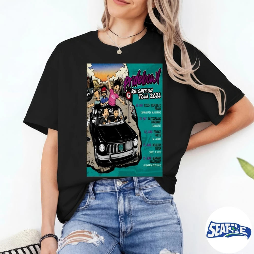 Official Pridebowl 2026 Reightion Tour EU May 29 – June 5 Poster t-shirt