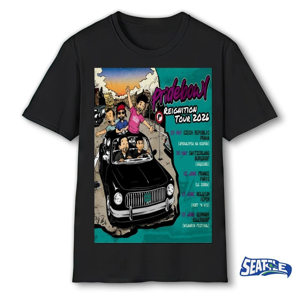 Official Pridebowl 2026 Reightion Tour EU May 29 – June 5 Poster t-shirt