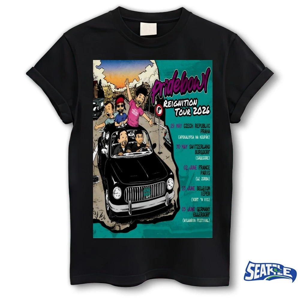 Official Pridebowl 2026 Reightion Tour EU May 29 – June 5 Poster t-shirt