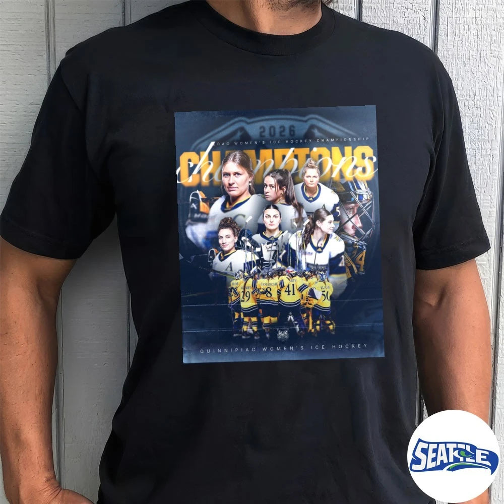 Official Quinnipiac ECAC Women’s Women’s Ice Hockey Championship 2026 Poster t-shirt